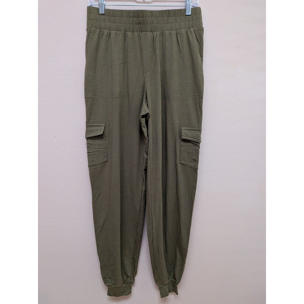 Anybody Womens Cozy Knit Cargo Jogger Pants XST Navy Olive Pull On Lounge Casual
